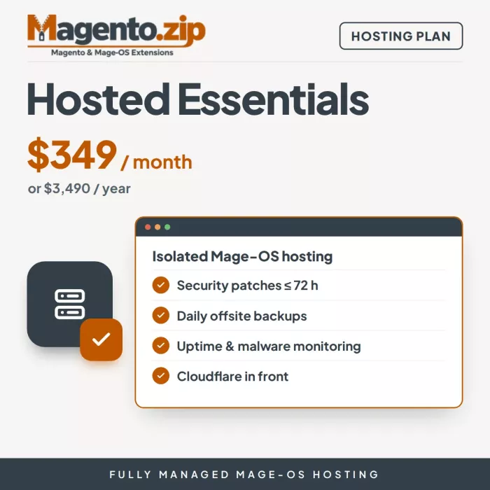Hosted Essentials Hosting Plan