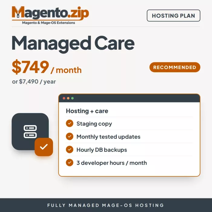 Managed Care Hosting Plan