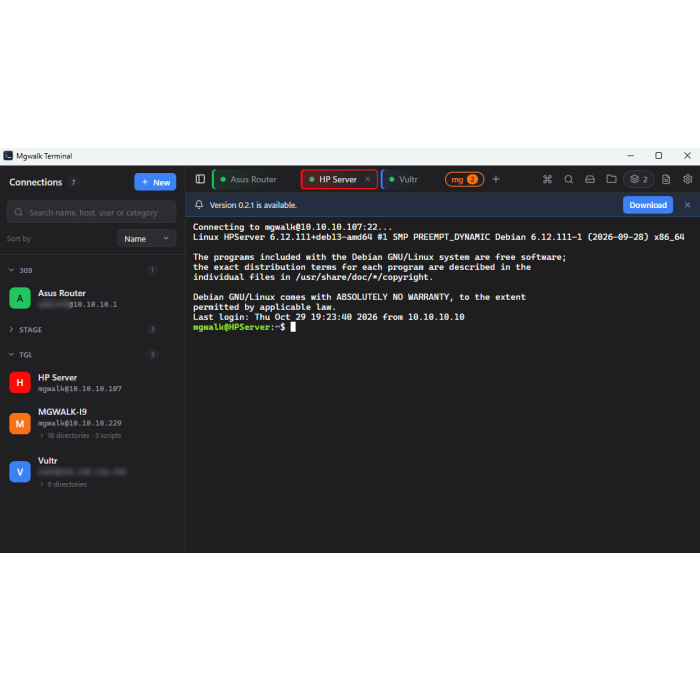 Mgwalk Terminal: SSH Terminal for Windows