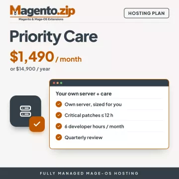 Priority Care dedicated server and care plan